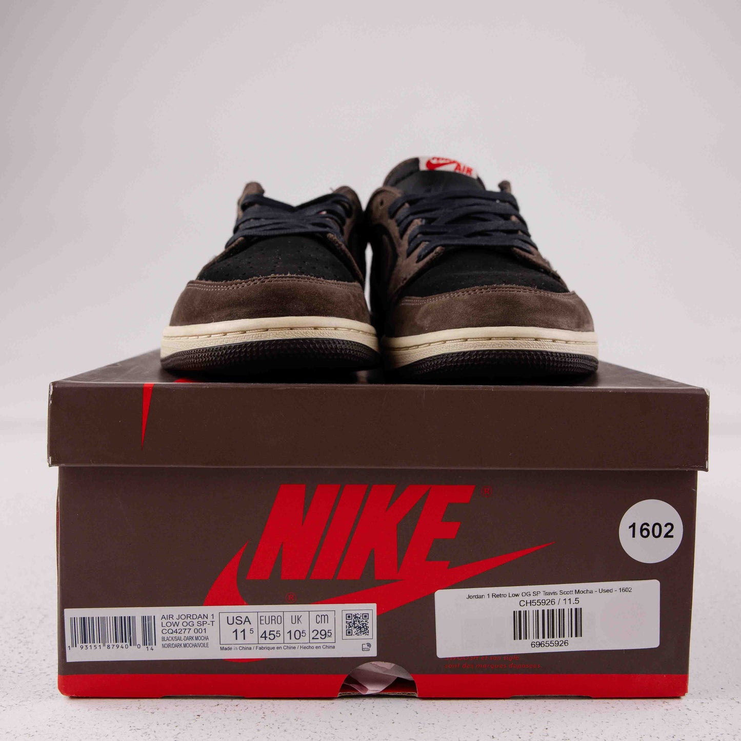 Jordan 1 Retro Low OG SP Travis Scott Mocha - Used - 1602