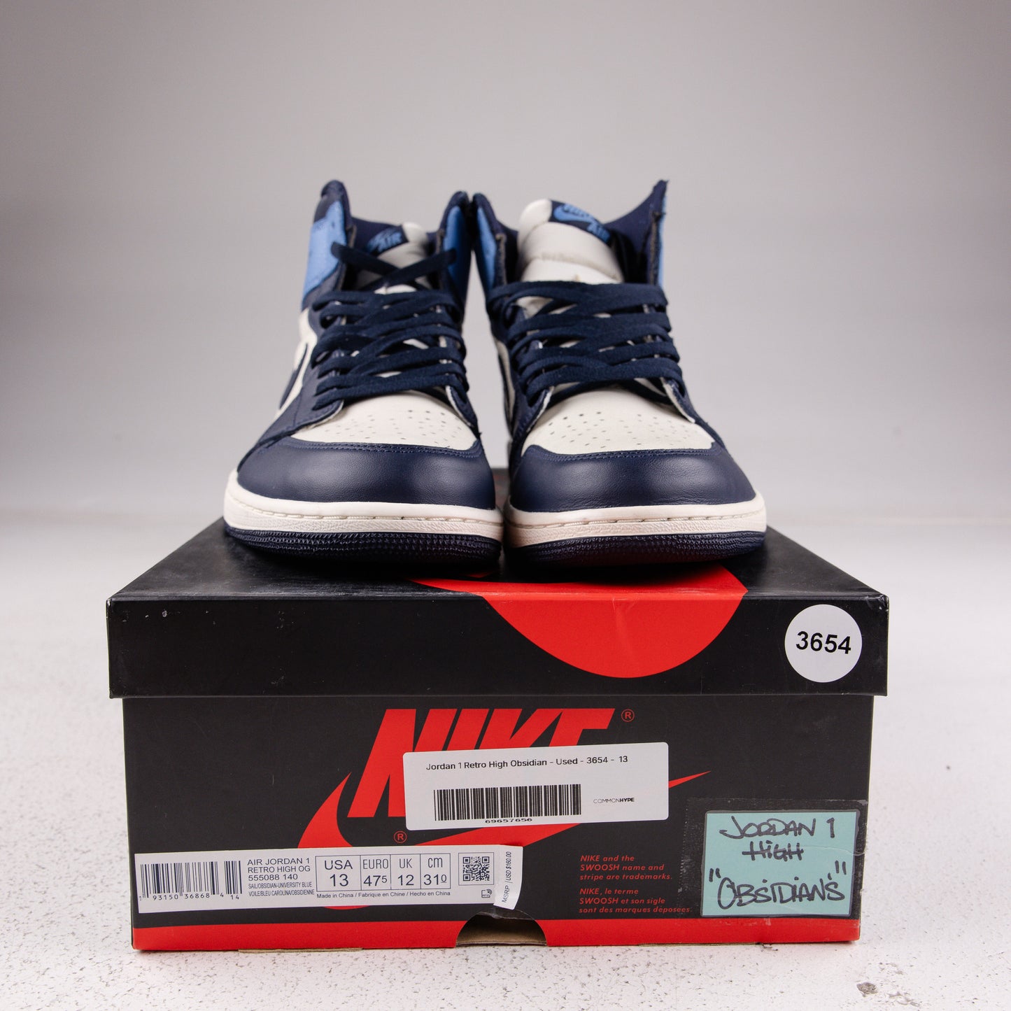 Jordan 1 Retro High Obsidian - Used - 3654