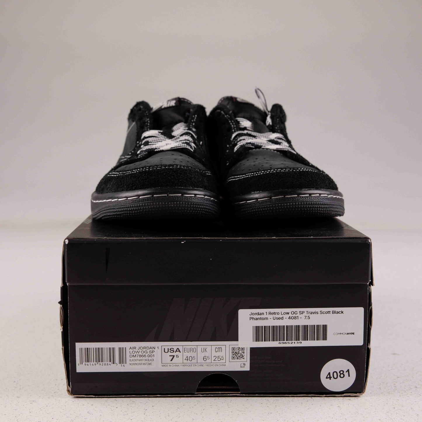 Jordan 1 Retro Low OG SP Travis Scott Black Phantom - Used - 4081