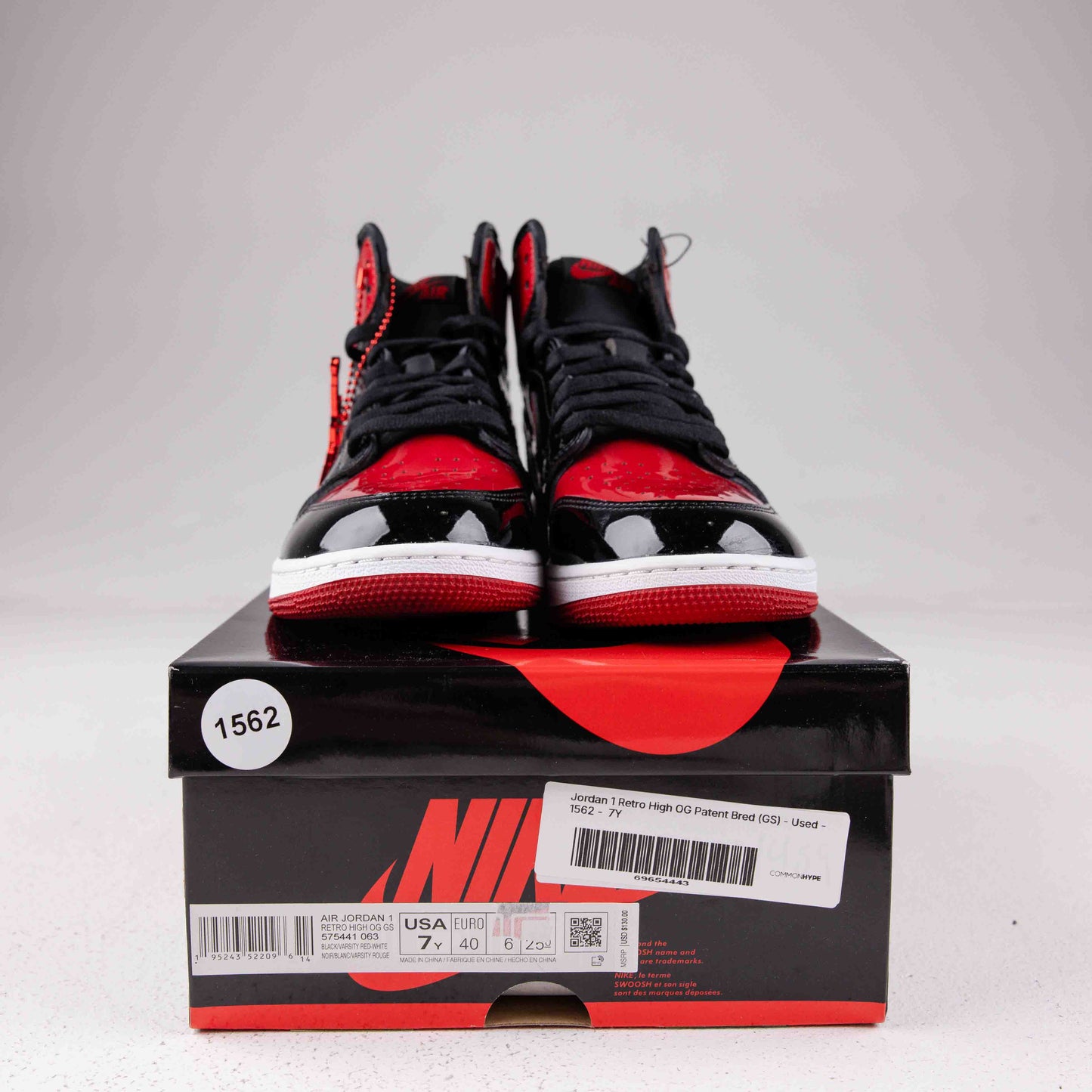 Jordan 1 Retro High OG Patent Bred (GS) - Used - 1562
